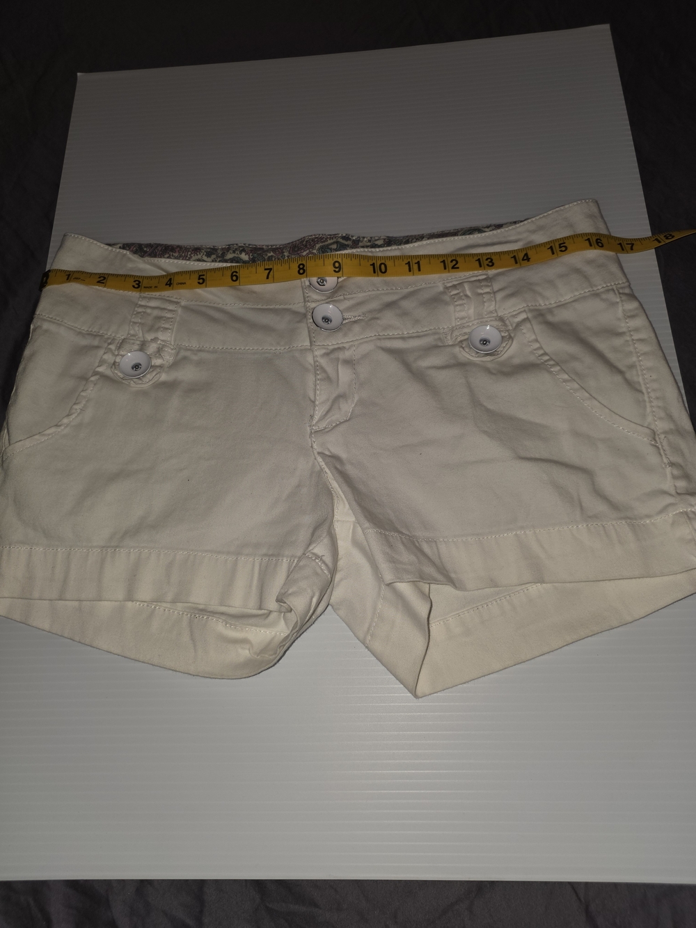 Boom Boom Jeans Cream Women’s Shorts with Button Pockets
